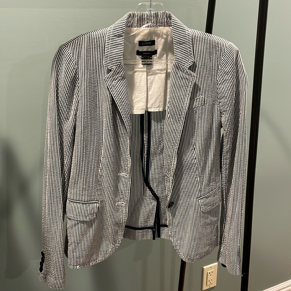 J.crew seersucker blazer